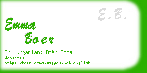 emma boer business card